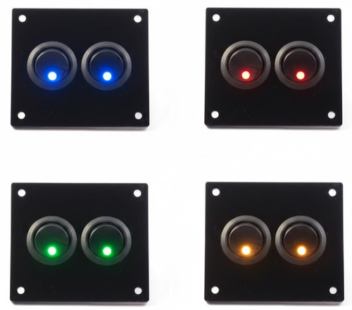 Double switch panel 12v - double, 12
