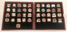 Wales 41 x Danbury Mint Badges Victory Pins with Cards and Box WRU Rugby Union