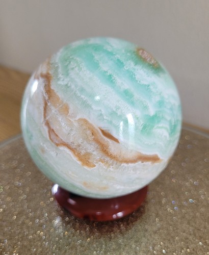 Caribbean calcite sphere 680g - sphere,