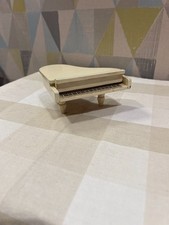 Dolls House Wooden White Grand Piano - In Need Of TLC