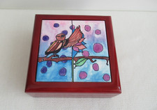 Hand Painted Tile, Wooden