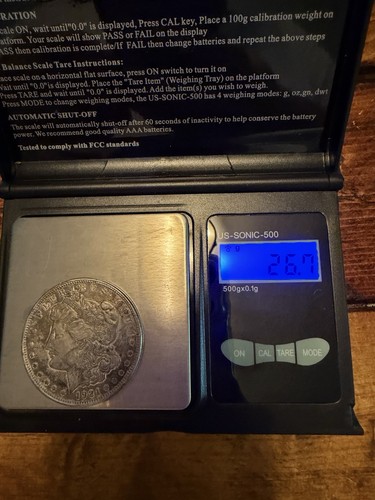 1921 morgan silver dollar hi - d,