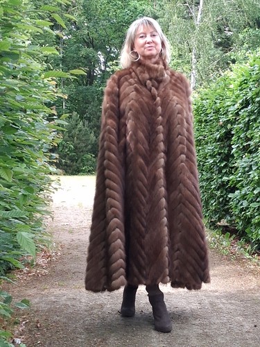 Fur cape real - cape, mink