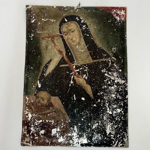 Catherine siena painted tin - st,