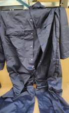 Polycotton Work Overalls Durable Suit for Mechanics Warehouse Garages DIY Navy