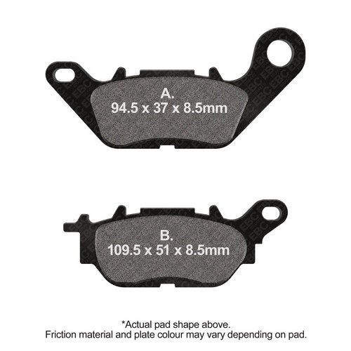 Ebc motorcycle brake pads dmx - brake,