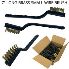 Mini Wire Brush Set Steel Brass Nylon Bristles Small Rust Removal Cleaning Tool
