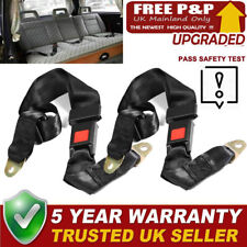 Universal Black Car Seat Belt Lap Belt Two Point Adjustable Safety Belt Truck UK