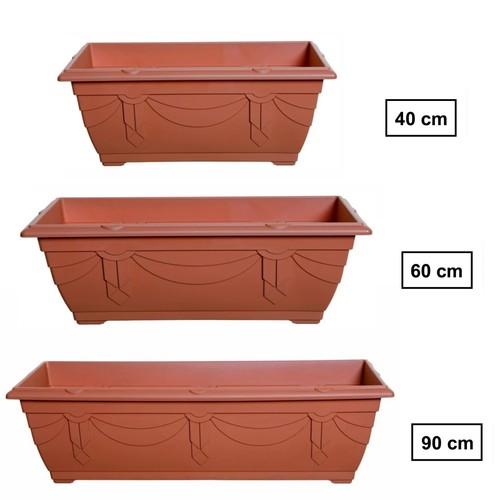 Plastic rectangular plant pots - plastic,