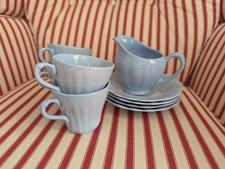 Vintage J&G Meakin Celeste Sol 4x espresso cups & saucers + milk jug Glamour