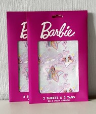Barbie 2 Sheets & 2 Tags Gift