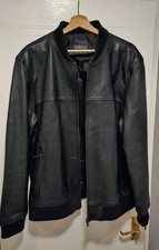 Mens Leather Bomber Jacket