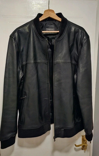 Mens leather bomber jacket - bomber,