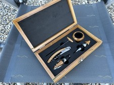 Wine Bottle Opener 5 piece set in bamboo display case