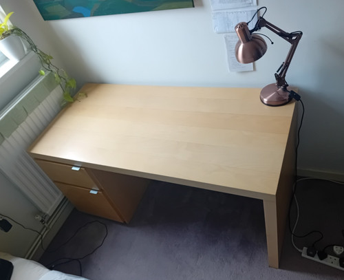 Ikea malm office desk - office, sturdy