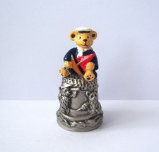 Vintage hand painted pewter