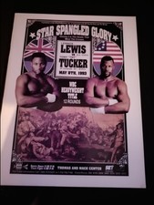 Lennox Lewis VS Tony Tucker Programme.  1st Defence Of Wbc Title.