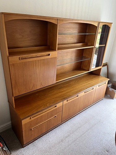 Mid century modern brown wood - modern,