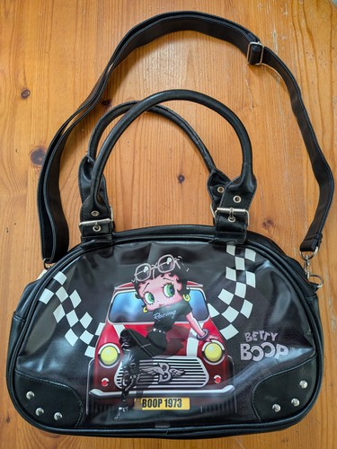 Black faux leather betty - faux, boop
