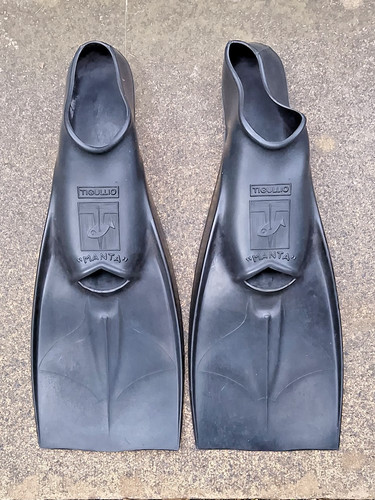 Swim fins flippers black - swim, uk