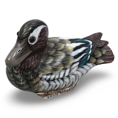 Hand painted wooden - wooden, duck