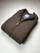 F&F Brown Zip Cardigan Wool