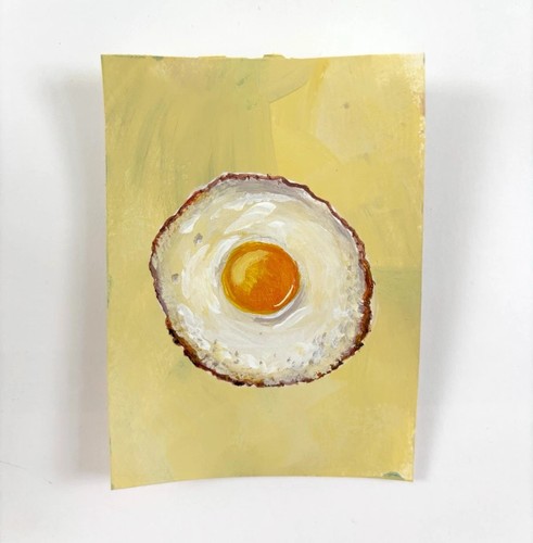 Original fried egg acrylic - fried,