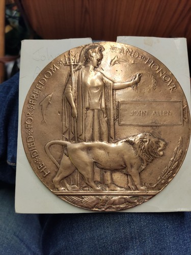Ww1 death plaque - ww1, penny