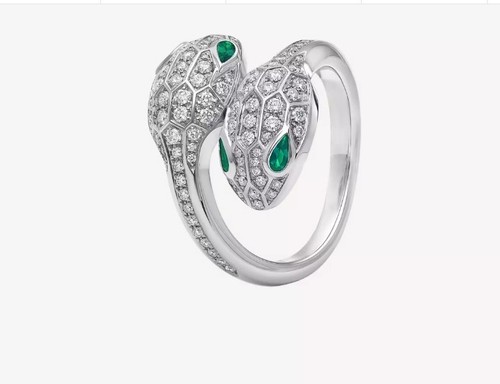 18k white gold snake - snake, for
