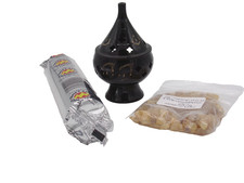 Starter Drop Shape Incense Burner set with 10 Charcoal Discs & 20g Frankincense