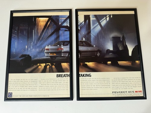 Framed original peugeot 405 - original,