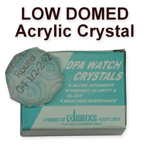 Low dome watch crystals 34mm - low,