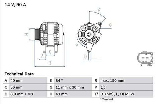 Alternator bosch fits - alternator,