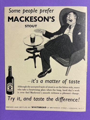 Mackesons stout original 1950 - mackesons,