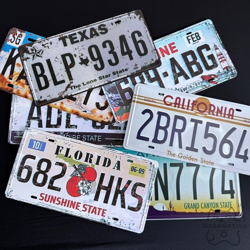 American number plates decor - american,