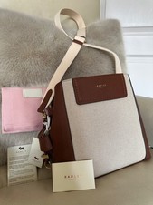 BNWT Radley London Dukes Place Canvas & Leather cross body bag RRP £219