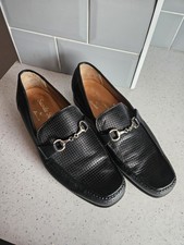 Savile Row by Barker Leather Shoes UK Size 9.5 Black Loafer