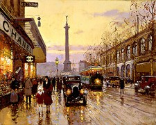 Art Poster French Street Shopping Rue De Lyon Paris Chanel  Art Print