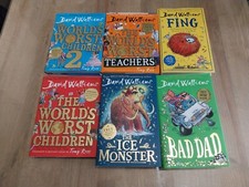 David Walliams x6 Hardback Books.  Inc. Bad Dad, Fing, WW Children 1&2