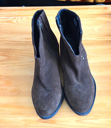 Khaki suede ankle bootie - khaki,
