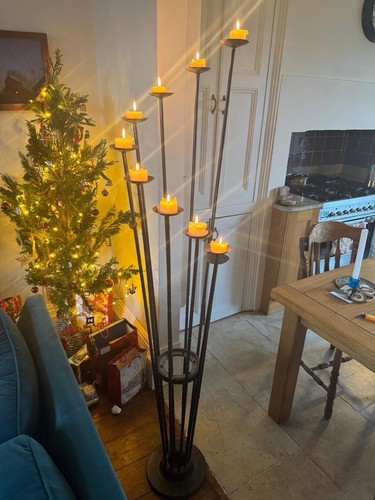 Large wrought iron candle - large,