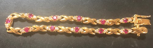 Beautiful gilt metal ruby - beautiful,