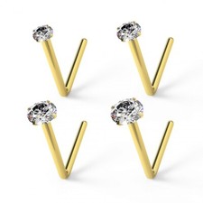 9 ct solid gold nose stud