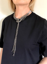 Crystal Lariat Necklace: Tie