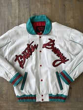 Vintage 1990’s Buster Bunny Montana Tiny Toons Leather Varsity Bomber Jacket