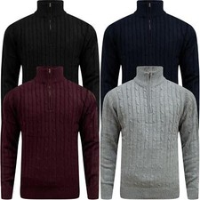 Mens Fashionego Half Zip Cable