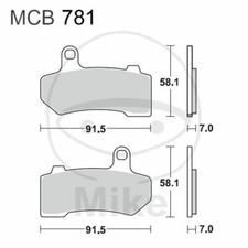 Brake Pads Sinter SV TRW 787.44.72 HD 1800 FLHXSE CVO StreetGl 2010-2010