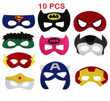 10 superhero masks for kids great for parties, cosplay, fancy dress for hallowen