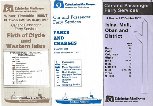 Caledonian macbrayne timetable - caledonian,
