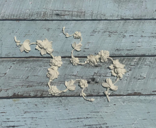 Rose vines shabby chic pair - rose,